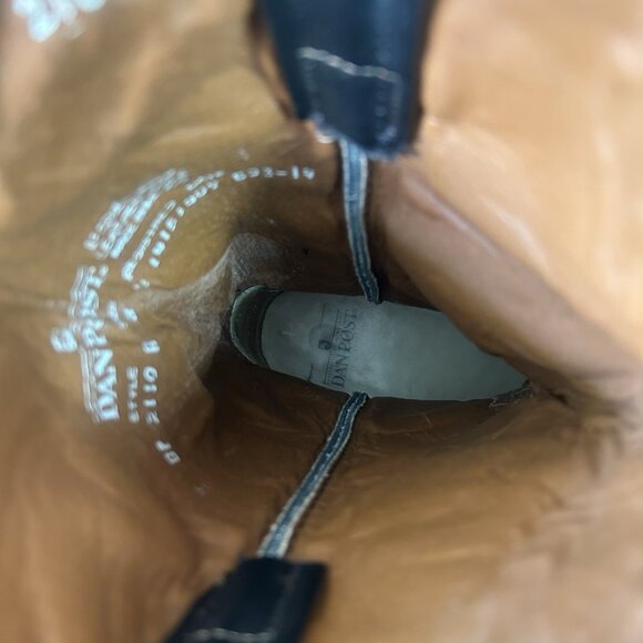 Dan Post 210 R Classic Black Western Cowboy Boots Mens 8 D - Picture 7 of 12